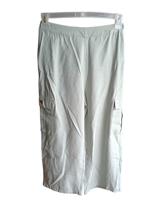 Naked Zebra Pants - NWT Naked Zebra Light Green Flowy Pants